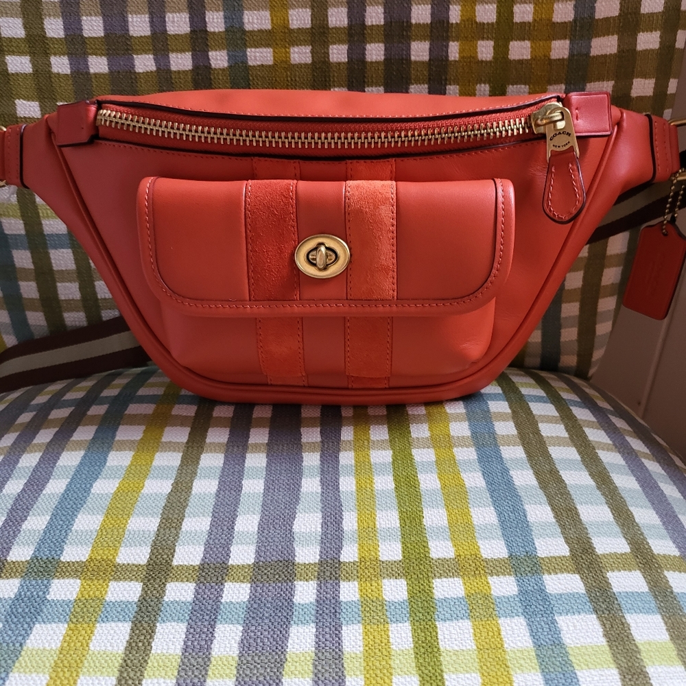Coach Heritage Belt Bag with Stripe